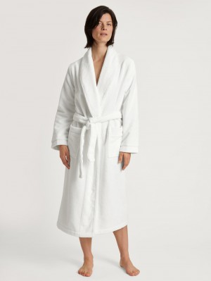 Bathrobes Calida Cosy Shower Bathrobe Femme Blanche | YJ1267538