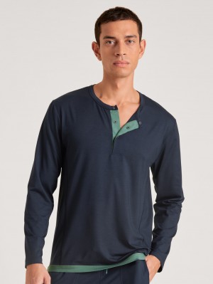 Deepsleepwear Calida Dsw Balancing Shirt Long-sleeve Homme Noir | UP4093578