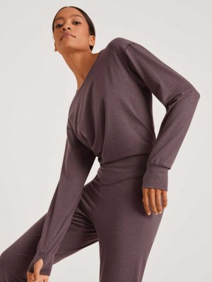 Deepsleepwear Calida Dsw Warming Shirt Long-sleeve Femme Soft Taupe | CY1293480