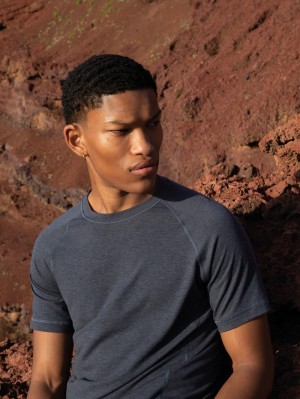 Deepsleepwear Calida Dsw Warming Shirt Short Sleeve Homme Anthrazit | CI5189267
