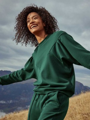 Loungewear Calida 100% Nature Relax Sweatshirt, Cradle To Cradle Certified® Femme Vert | EW3984725