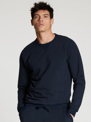 Loungewear Calida Circular Lounge Sweatshirt, Cradle To Cradle Certified® Homme Noir | RA3482196