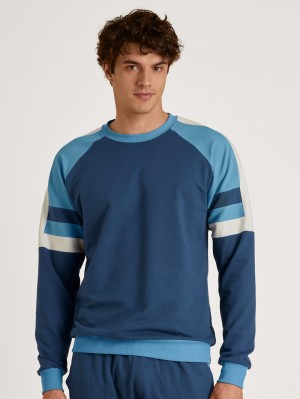 Loungewear Calida Circular Refresh Pullover Homme Bleu | RJ9263578