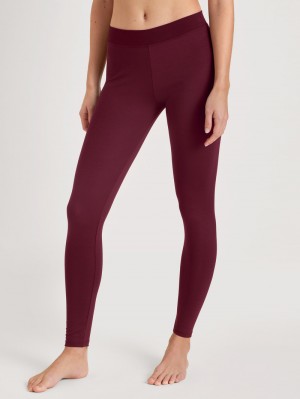 Loungewear Calida Elastic Leggings Femme Rouge | EG4987351