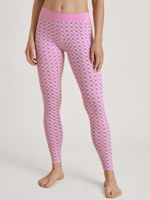 Loungewear Calida Elastic Trend Leggings Femme Rose | OZ1279536