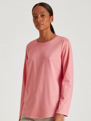 Loungewear Calida Favourites Dog Shirt Long-sleeve Femme Strawberry Ice | HI8965237