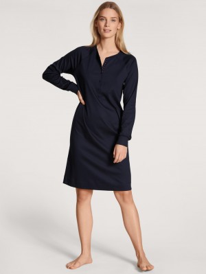 Loungewear Calida Favourites Dreams Loungedress Femme Noir Bleu | JX9248605