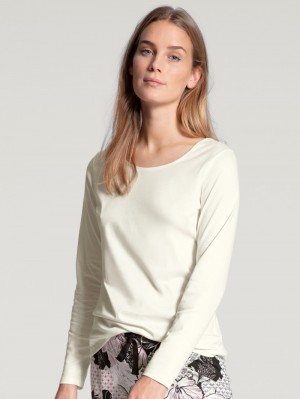 Loungewear Calida Favourites Dreams Shirt Long Sleeve Femme Blanche | JK7814506