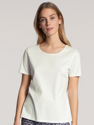 Loungewear Calida Favourites Dreams Shirt Short Sleeve Femme Blanche | WN1567493