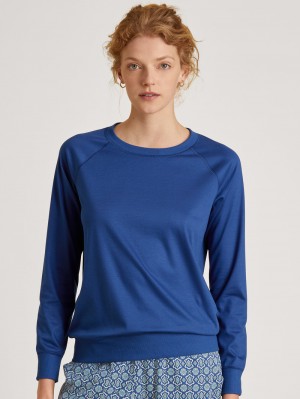 Loungewear Calida Favourites Energy Shirt Long Sleeve Femme Bleu | NI5031872