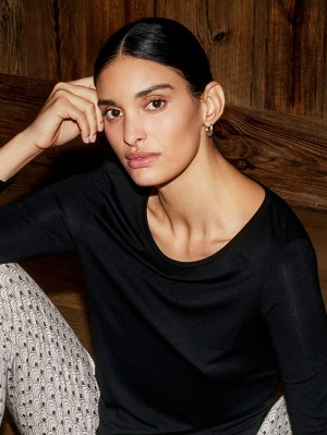 Loungewear Calida Favourites Joy Ii Shirt Long Sleeve Femme Bleu | IZ8052641