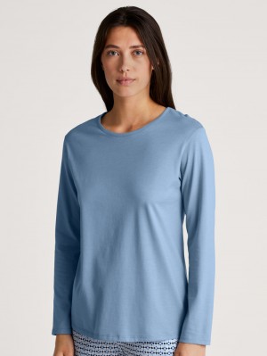 Loungewear Calida Favourites Joy Shirt Long Sleeve Femme Endless Sky | YH8614750