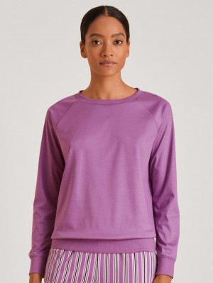 Loungewear Calida Favourites Kiss Shirt Long Sleeve Femme Mulberry Mauve | XE5724891