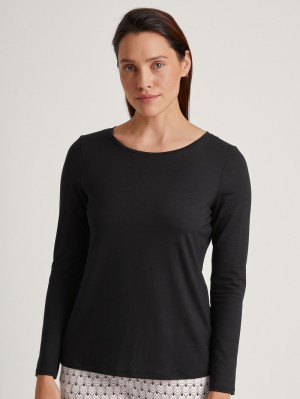 Loungewear Calida Favourites Seduction Shirt Long Sleeve Femme Schwarz | ZR9625078