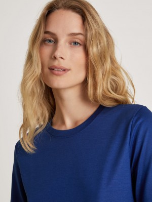 Loungewear Calida Favourites Serenity Shirt Short Sleeve Femme Bleu | FI6975284