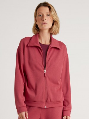 Loungewear Calida Lounge Butterfly Jacket Femme Rouge | WC9621375