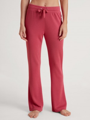 Loungewear Calida Lounge Butterfly Pants Femme Rouge | JR2953746