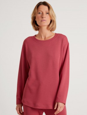 Loungewear Calida Lounge Butterfly Sweater Long-sleeve Femme Rouge | GM5269341