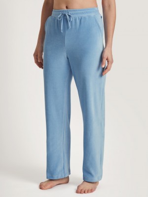Loungewear Calida Lounge Velours Velour Pants Femme Endless Sky | BS2854097