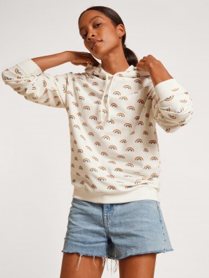 Loungewear Calida Love Capsule Sweatshirt With Hood Femme Blanche | MS8702619