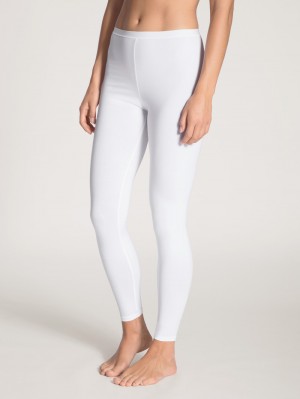 Loungewear Calida Natural Comfort Leggings Femme Weiss | YH1346297