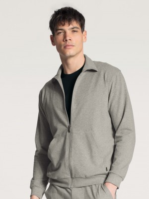 Loungewear Calida Remix Basic Lounge Jacket Homme Carbon Melé | NV3486027