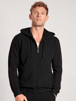 Loungewear Calida Remix Basic Lounge Jacket Homme Schwarz | DR0426135