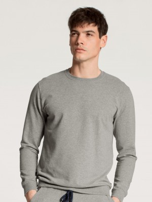 Loungewear Calida Remix Basic Lounge Sweatshirt Homme Carbon Melé | ZL2495673