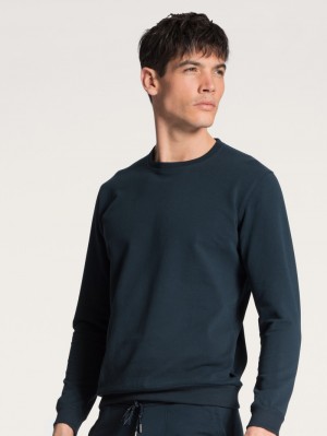 Loungewear Calida Remix Basic Lounge Sweatshirt Homme Noir | WP7254190
