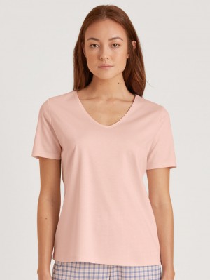 Loungewear Calida Special Shirt Short Sleeve Femme Pearl Blush | FD6237859