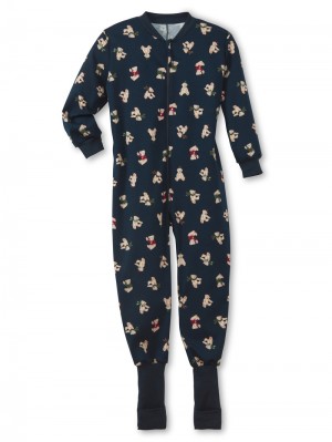 Pyjama Calida Family & Friends Jumpsuit Enfant Noir | HI5908173