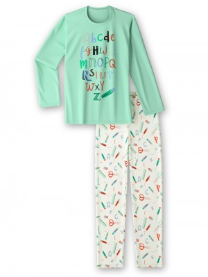 Pyjama Calida Kids Abc Pyjama Enfant Vert | BV1947056