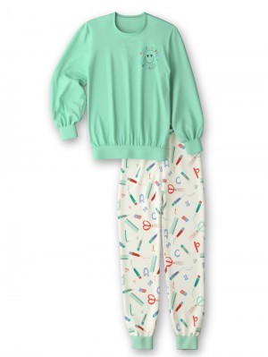 Pyjama Calida Kids Abc Pyjama With Cuff Enfant Vert | YZ9158243