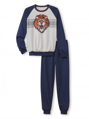 Pyjama Calida Kids Lion Pyjama With Cuff Enfant Bleu | GL3512647