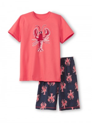 Pyjama Calida Kids Lobster Short Pyjama Enfant Noir Corail | GL3524861