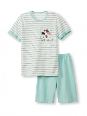 Pyjama Calida Kids Surf Short Pyjama Enfant Bleu | LQ9762385