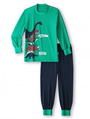 Pyjama Calida Toddlers Dino Pyjama With Cuff Enfant Vert | XR8492016