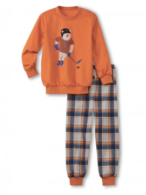 Pyjama Calida Toddlers Hockey Pyjama With Cuff Enfant Smoked Paprika | OX8675210