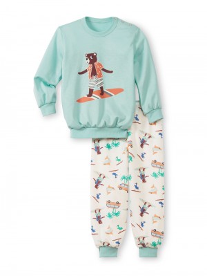 Pyjama Calida Toddlers Surf Pyjama With Cuff Enfant Bleu | XW9053827