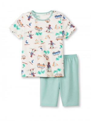 Pyjama Calida Toddlers Surf Short Pyjama Enfant Bleu | EZ8240365