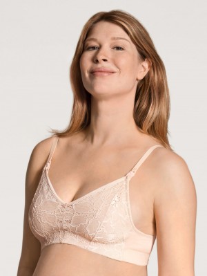 Sous Vêtement Calida 100% Nature Mum Nursing Bra Without Underwire, Cradle To Cradle Certified® Femme Rose | ZO1976428