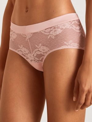 Sous Vêtement Calida 100% Nature Romance Panty Femme Rose | DY9386745