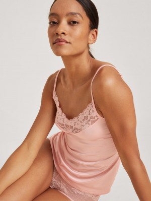 Sous Vêtement Calida 100% Nature Romance Spaghetti Top, Cradle To Cradle Certified® Femme Rose | AV3704561