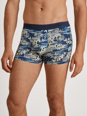 Sous Vêtement Calida Amalfi Journey Boxer Brief Homme Bleu | NC2874160