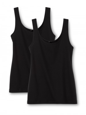 Sous Vêtement Calida Benefit Women Tank Top, 2-pack Femme Schwarz | AM2815439