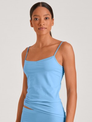 Sous Vêtement Calida Cate Spaghetti Top Femme Bleu | KG8965374