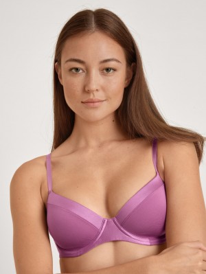 Sous Vêtement Calida Cate T-shirt Bra Femme Mulberry Mauve | DN6825014