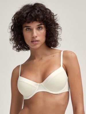 Sous Vêtement Calida Cate T-shirt Bra Femme Alabaster Crème | DI0924378
