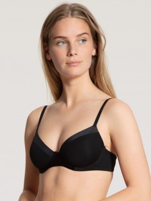 Sous Vêtement Calida Cate T-shirt Bra Femme Schwarz | KM3512974