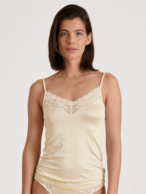 Sous Vêtement Calida Circular Romance Spaghetti Top, Cradle To Cradle Certified® Femme Blanche | JG6057123